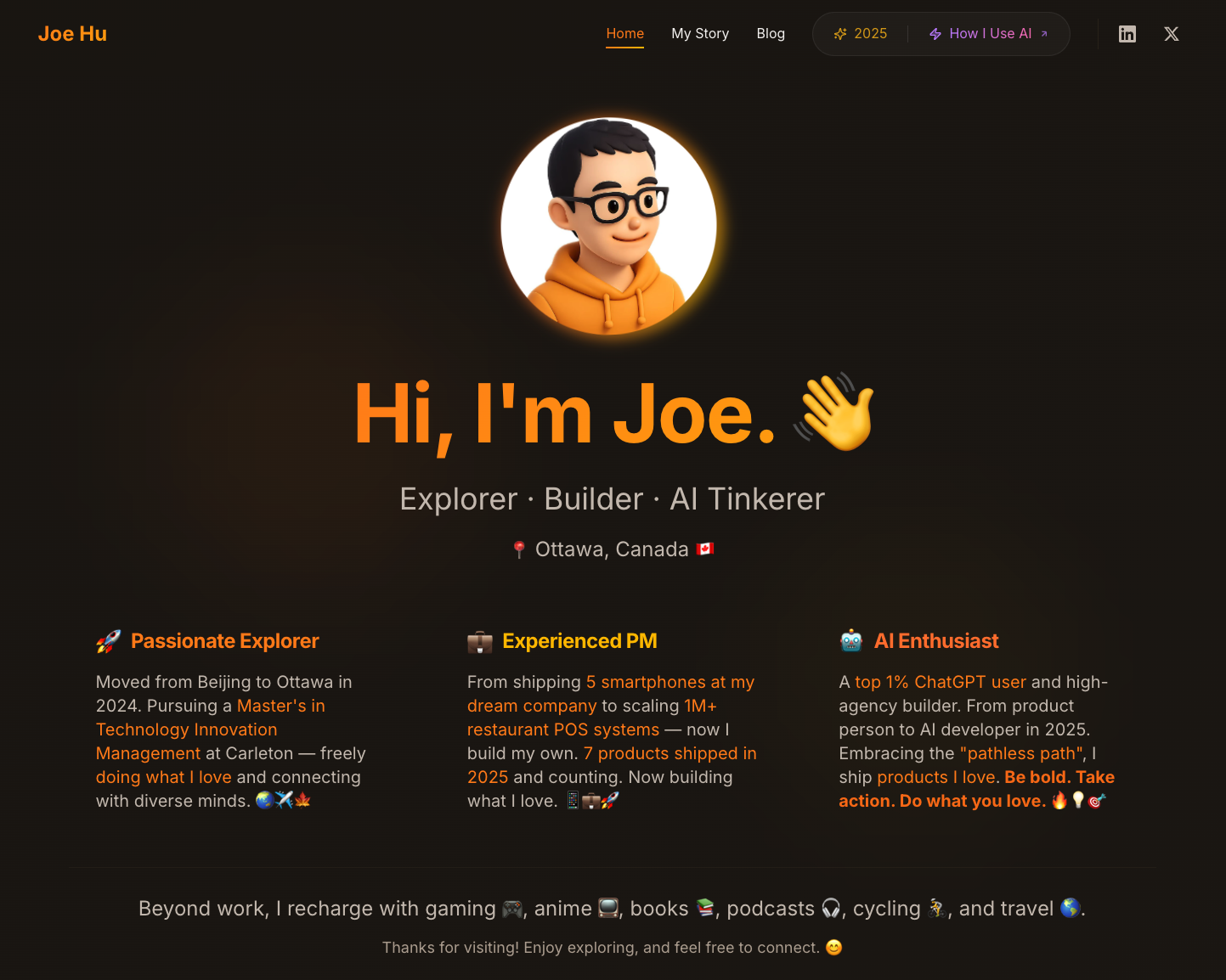 Joe's Personal Website